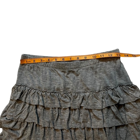 Soft Surroundings Gray Tiered Ruffle Maxi Skirt, Sz Petite S - Picture 11 of 14